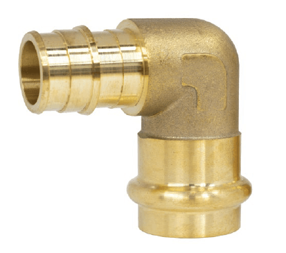 (Nibco Part#: H-16843W) 3684W Series - Forged DZR Brass 90-degree Transition Elbow - Flow Control Products