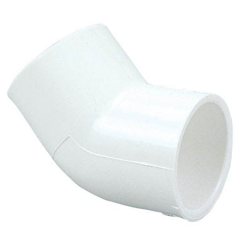 (Nibco Part#: L04350Y) 4606 - 45-degree Elbow Slip x Slip - PVC Schedule 40 - Flow Control Products