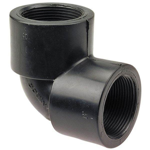 (Nibco Part#: CA07150) 4507-3-3 - Thread 90-degree Elbow FPT x FPT - PVC Schedule 80 - Flow Control Products