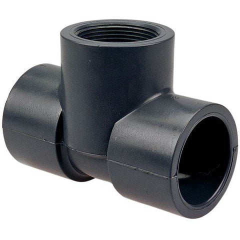 (Nibco Part#: CA10175) 4512 - Socket x Thread Tee S x S x FPT - PVC Schedule 80 - Flow Control Products