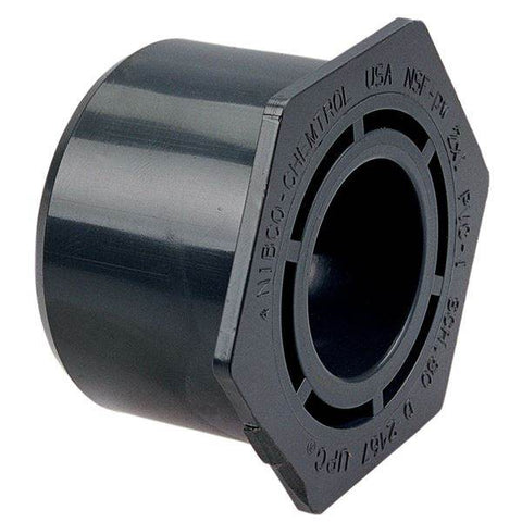 (Nibco Part#: CA13520) 4518 - Flush Socket Reducer Bushing Spg x S - PVC Schedule 80 - Flow Control Products