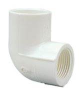 (Nibco Part#: L06460Y) 4607-3 - 90-degree Elbow Slip x FIPT - PVC Schedule 40 - Flow Control Products
