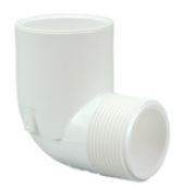 (Nibco Part#: L07090Y) 4607-4 - 90-degree Elbow Slip x MIPT - PVC Schedule 40 - Flow Control Products