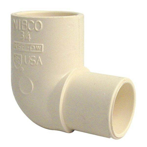 (Nibco Part#: M059200) 4707-2 - 90-degree Street Elbow Spg x Slip - CPVC-CTS - Flow Control Products