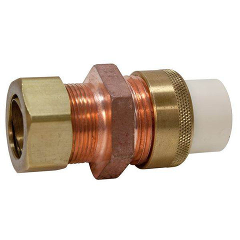 (Nibco Part#: M26510L) 4733-7-LF - Union CPVC Slip x Copper Silicon Alloy Compression - Lead-Free*, CPVC-CTS - Flow Control Products