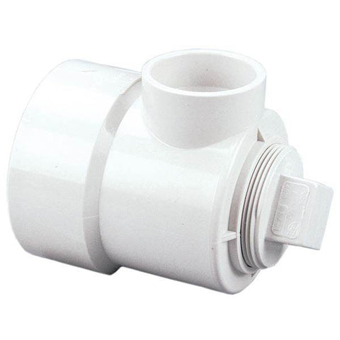 (Nibco Part#: K595250) 4891 - Swivel Drum Trap Hub x Hub x Cleanout with Plug - PVC DWV - Flow Control Products
