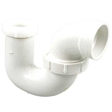 (Nibco Part#: K600500) 4892 - P-Trap with Union Joint Hub x SJ - PVC DWV - Flow Control Products
