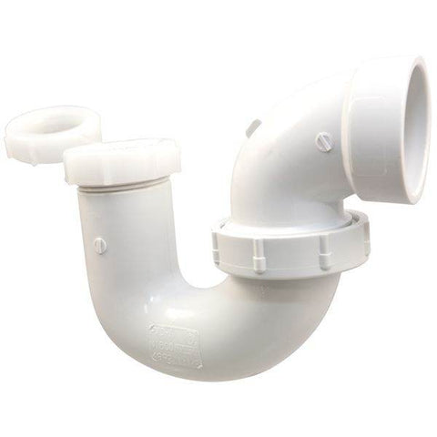 (Nibco Part#: K603000) 4893 - P-Trap with Union Joint L.A. Pattern Hub x SJ - PVC DWV - Flow Control Products