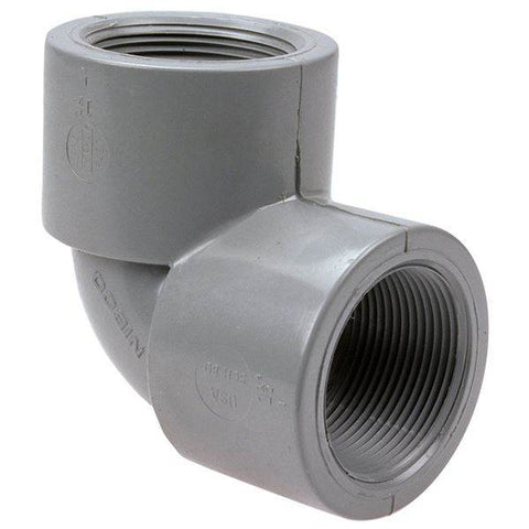 (Nibco Part#: CB06000) 5107-3-3 - Thread 90-degree Elbow FPT x FPT - Corzan CPVC Schedule 80 - Flow Control Products