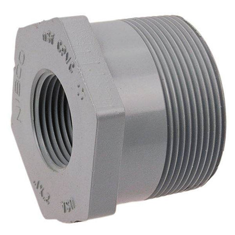 (Nibco Part#: CB13500) 5118-3-4 - Flush Thread Reducer Bushing MPT x FPT - Corzan CPVC Schedule 80 - Flow Control Products
