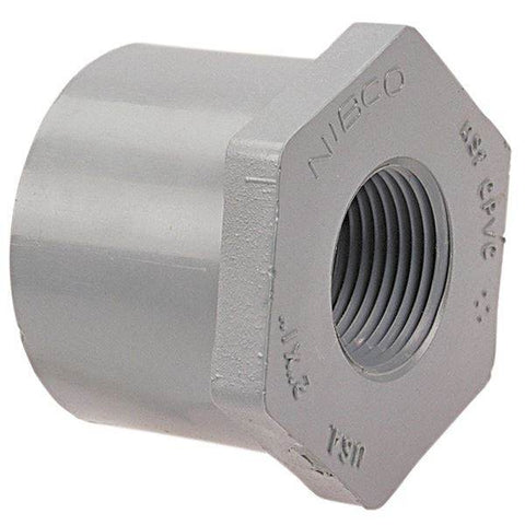 (Nibco Part#: CB11950) 5118-3 - Flush Spigot x Thread Reducer Bushing Spg x FPT - Corzan CPVC Schedule 80 - Flow Control Products