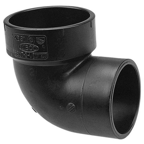 (Nibco Part#: I057500) 5807-2-V - 90-degree Street Vent Elbow Spg x H - ABS DWV - Flow Control Products
