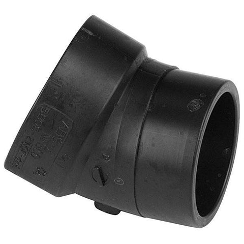 (Nibco Part#: I079600) 5808-2 - 22-1/2-degree Street Elbow Spg x H - ABS DWV - Flow Control Products