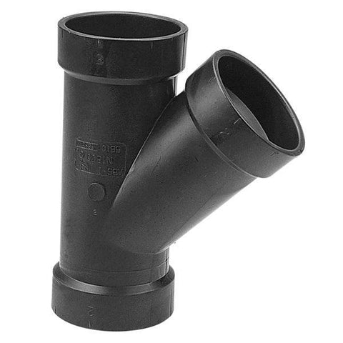 (Nibco Part#: I090250) 5810 - 45-degree Wye H x H x H - ABS DWV - Flow Control Products