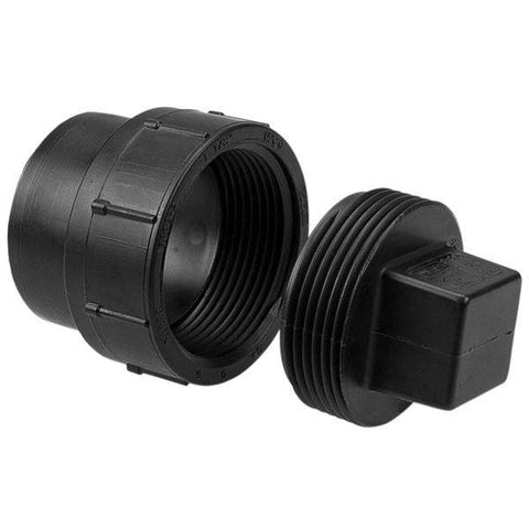 (Nibco Part#: I169550) 5816 - Cleanout Adapter Spg x Cleanout with Plug - ABS DWV - Flow Control Products