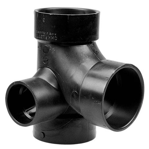 (Nibco Part#: I500440) 5872 - Sanitary Tee with 90-degree Right Inlet Hub - ABS DWV - Flow Control Products
