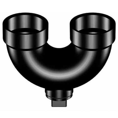 (Nibco Part#: I532350) 5878 - Return Bend Hub x Hub x Cleanout with Plug - ABS DWV - Flow Control Products