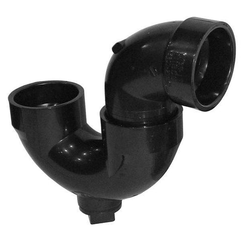 (Nibco Part#: I560300) 5884 - P-Trap Hub x Hub x Cleanout with Plug - ABS DWV - Flow Control Products