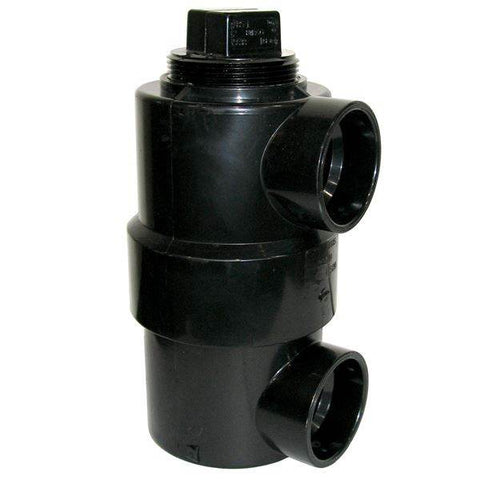 (Nibco Part#: I595250) 5891 - Swivel Drum Trap Hub x Hub x Cleanout with Plug - ABS DWV - Flow Control Products