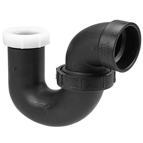 (Nibco Part#: I600300) 5892 - P-Trap with Union Joint Hub x SJ - ABS DWV - Flow Control Products