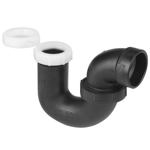 (Nibco Part#: I603000) 5893 - P-Trap with Union Joint L.A. Pattern Hub x SJ - ABS DWV - Flow Control Products