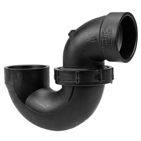 (Nibco Part#: I006150) 5895 - P-Trap with Union Joint Hub x Hub - ABS DWV - Flow Control Products