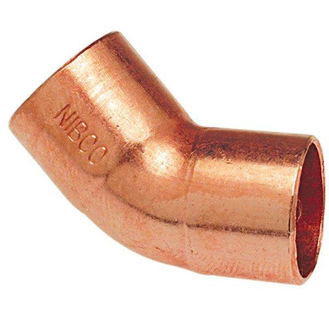 (Nibco Part#: 9043750CB) 606 - 45-degree Elbow C x C - Wrot - Flow Control Products