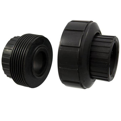 (Nibco Part#: CC08455) 6133, 6133E - FKM/EPDM Socket Union S x S - Black Polypropylene Schedule 80 - Flow Control Products