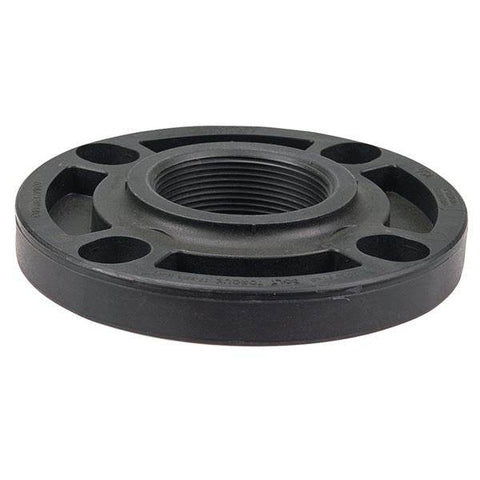 (Nibco Part#: CC09760) 6151-W-3 - Thread Flange FPT- Black Polypropylene Schedule 80, One-Piece Webbed Design - Flow Control Products