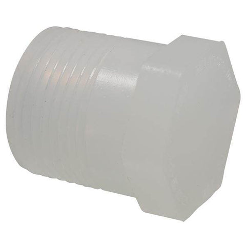 (Nibco Part#: CN03800) 6216-4 - Thread Plug MPT - Chem-Pure Natural Polypropylene Schedule 80 - Flow Control Products