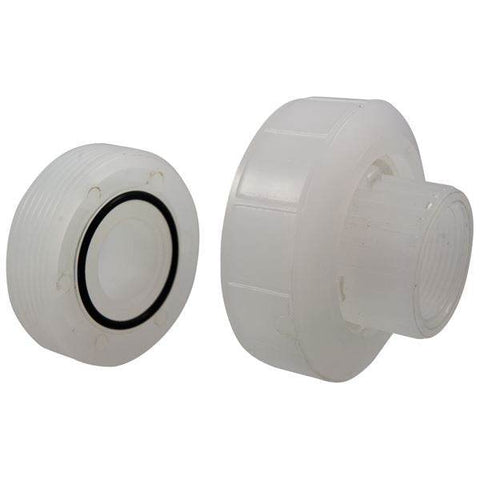 (Nibco Part#: CN05550) 6233-3-3 - FKM/EPDM Threaded Union FPT x FPT - Chem-Pure Natural Polypropylene Schedule 80 - Flow Control Products