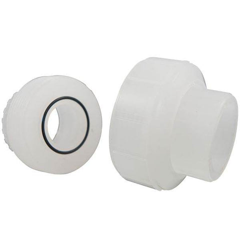 (Nibco Part#: CN05155) 6233 - FKM/EPDM Socket Union S x S - Chem-Pure Natural Polypropylene Schedule 80 - Flow Control Products