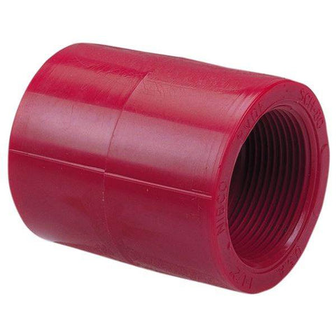 (Nibco Part#: CD00400) 6501-3-3 - Thread Coupling FPT x FPT - Kynar Red PVDF Schedule 80 - Flow Control Products