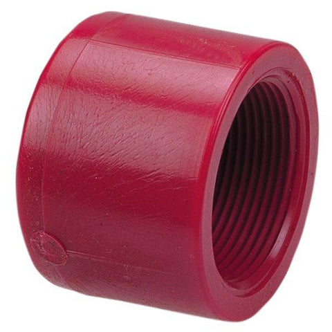 (Nibco Part#: CD02800) 6517-3 - Thread Cap FPT - Kynar Red PVDF Schedule 80 - Flow Control Products