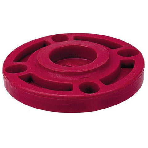 (Nibco Part#: CD03742) 6519-W - Blind Flange - Kynar Red PVDF Schedule 80, One-Piece Webbed Design - Flow Control Products