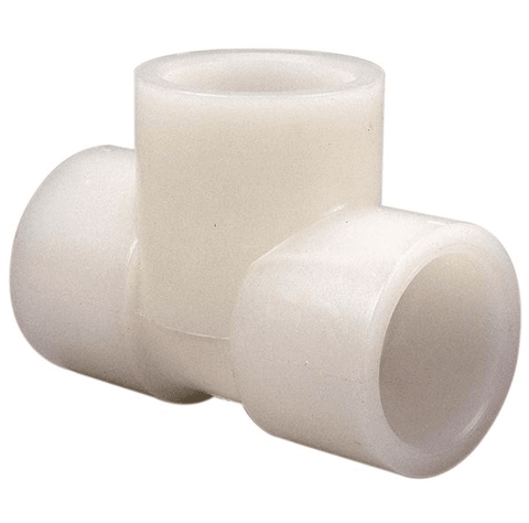 (Nibco Part#: CE02050) 6612-3-3 - Thread Tee FPT x FPT x FPT - Kynar Natural PVDF Schedule 80 - Flow Control Products