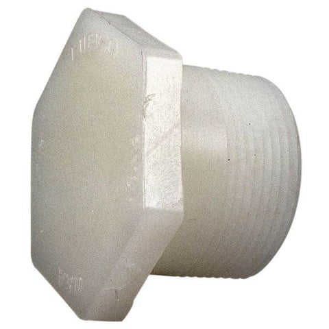(Nibco Part#: CE02350) 6616-4 - Thread Plug MPT - Kynar Natural PVDF Schedule 80 - Flow Control Products