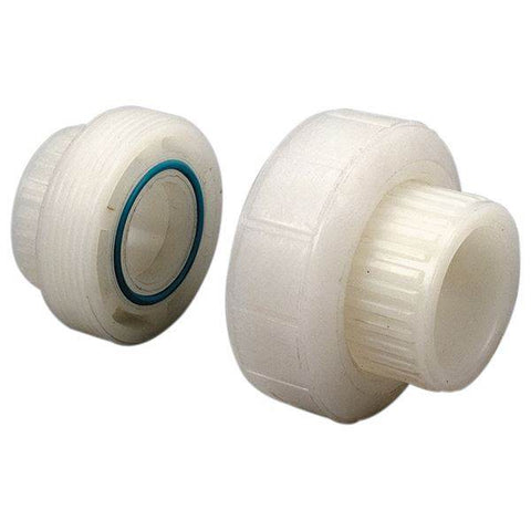 (Nibco Part#: CE04200) 6633 - FKM Socket Union S x S - Kynar Natural PVDF Schedule 80 - Flow Control Products