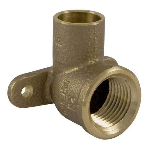 (Nibco Part#: B06710L) 707-3-5-LF - 90-degree Drop Elbow C x F - Performance Bronze - Flow Control Products