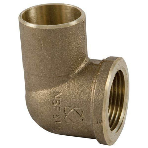 (Nibco Part#: B06535L) 707-3-LF - 90-degree Elbow C x F - Performance Bronze - Flow Control Products