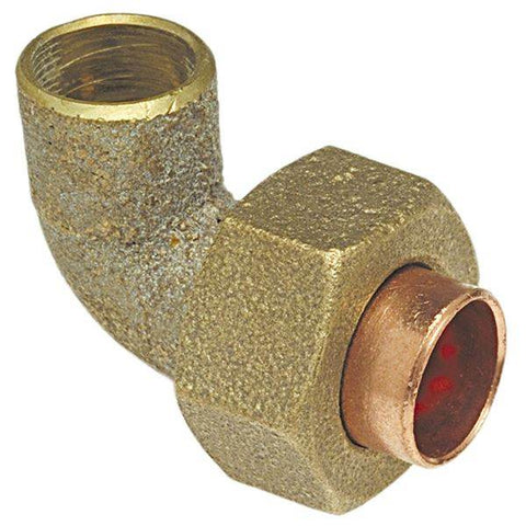 (Nibco Part#: B07455L) 707-6-LF - 90-degree Union Elbow C x C - Performance Bronze - Flow Control Products