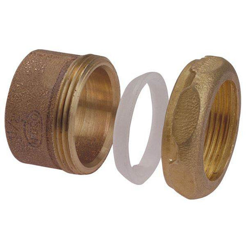 (Nibco Part#: E014500) 801-2-7 - DWV Fitting Trap Adapter Ftg x SJ - Cast - Flow Control Products