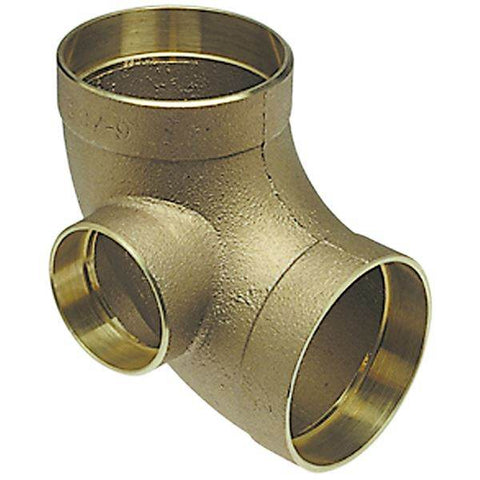 (Nibco Part#: E068250) 807-9 - DWV 90° Elbow w/Side Inlet C x C x C - Cast - Flow Control Products