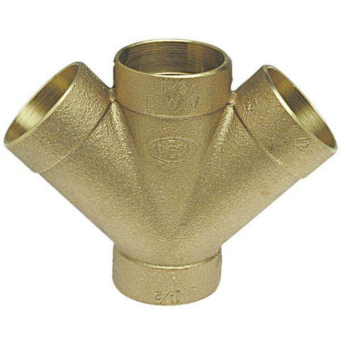 (Nibco Part#: E265500) 834 - DWV 45-degree Double Wye C x C x C - Cast - Flow Control Products