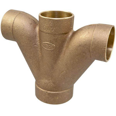 (Nibco Part#: E277550) 835-B - DWV Double LT Tee C x C x C x C - Cast - Flow Control Products