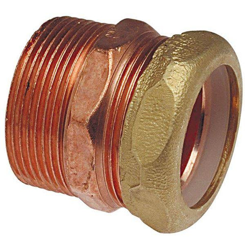 (Nibco Part#: H033100) 904-7 - DWV Trap Adapter M x SJ - Wrot - Flow Control Products