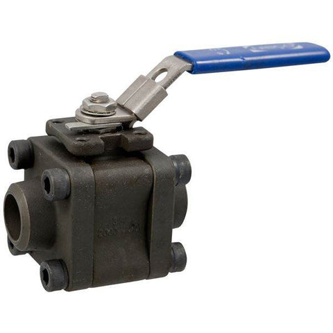 (Nibco Part#: NL9701A) BM-590-CS-R-66-FS-LL - Three-Piece Carbon Steel Ball Valve - Fire Safe, Butt Weld ISO Mount End - Flow Control Products