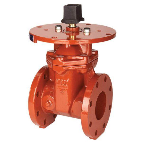 (Nibco Part#: NS5031L) F-609-RWS - Gate Valve - Ductile Iron, Fire Protection, Resilient Wedge, Flanged - Flow Control Products