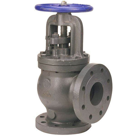 (Nibco Part#: NHDT0RE) F-869-B - Angle Valve - Steam Stop-Check, Cast Iron - Flow Control Products