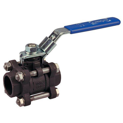 (Nibco Part#: NL99J4A) T-595-CS-R-66-LL - Three-Piece Carbon Steel Ball Valve - Full Port, Stainless Steel Trim, Threaded - Flow Control Products